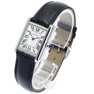 CARTIER Tank mast SM WSTA0042 Silver Dial Quartz Ladies Watch_886475